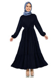 EPC Gamis Homedress Agatha - Navy Blue (Free Masker, Busui Friendly, Fit to XXXL)