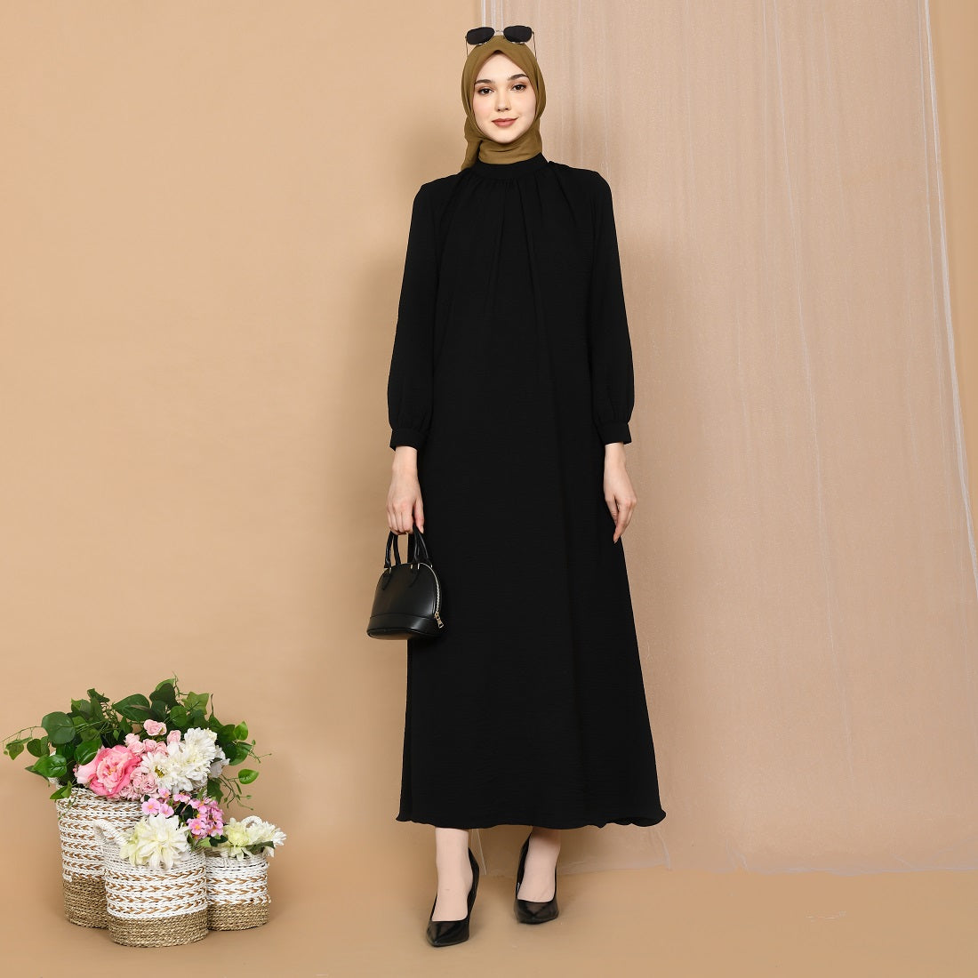 EPC Gamis Ava - Black ( Free Masker )