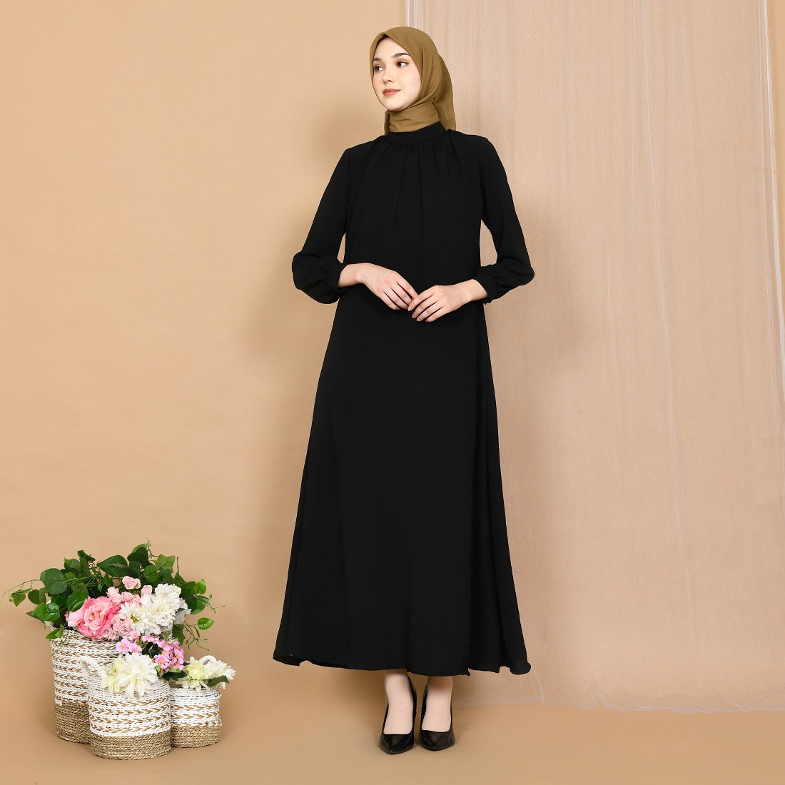 EPC Gamis Ava - Black ( Free Masker )