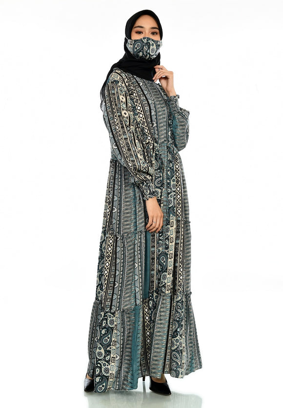 EPC Gamis Homedress Ophelia - Blue (FREE Masker)
