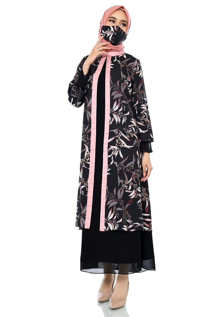 Gamis Jacyntha Black ( FREE Masker )