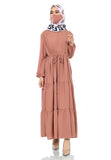 EPC Gamis Homedress Agatha - Milo Brown (Free Masker, Busui Friendly, Fit to XXXL)