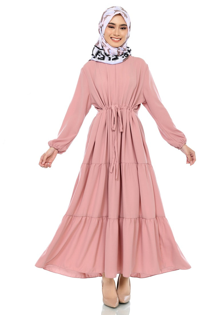 EPC Gamis Homedress Agatha - Dusty Pink (Free Masker, Busui Friendly, Fit to XXXL)