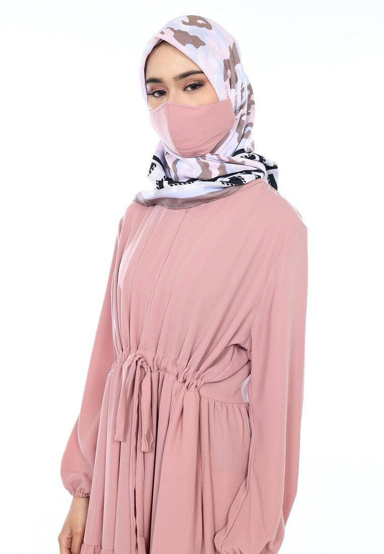 EPC Gamis Homedress Agatha - Dusty Pink (Free Masker, Busui Friendly, Fit to XXXL)