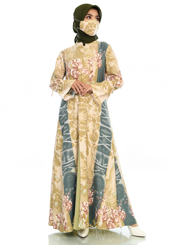 EPC Gamis Amara - Ivory Green (FREE Masker)