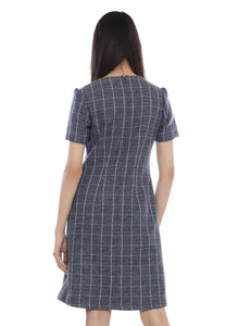 EPC Lumiere Dailywear - Gerbera Dress Navy (Free masker & box cantik)