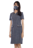 EPC Lumiere Dailywear - Gerbera Dress Navy (Free masker & box cantik)