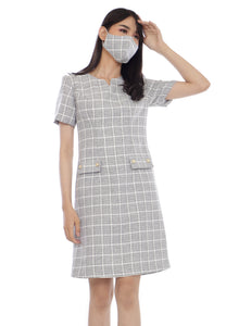 EPC Lumiere Dailywear - Gerbera Dress Grey (Free masker & box cantik)