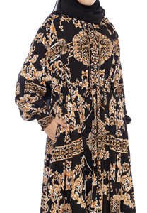 Gamis Homedress Sophia - Black (Free Masker)