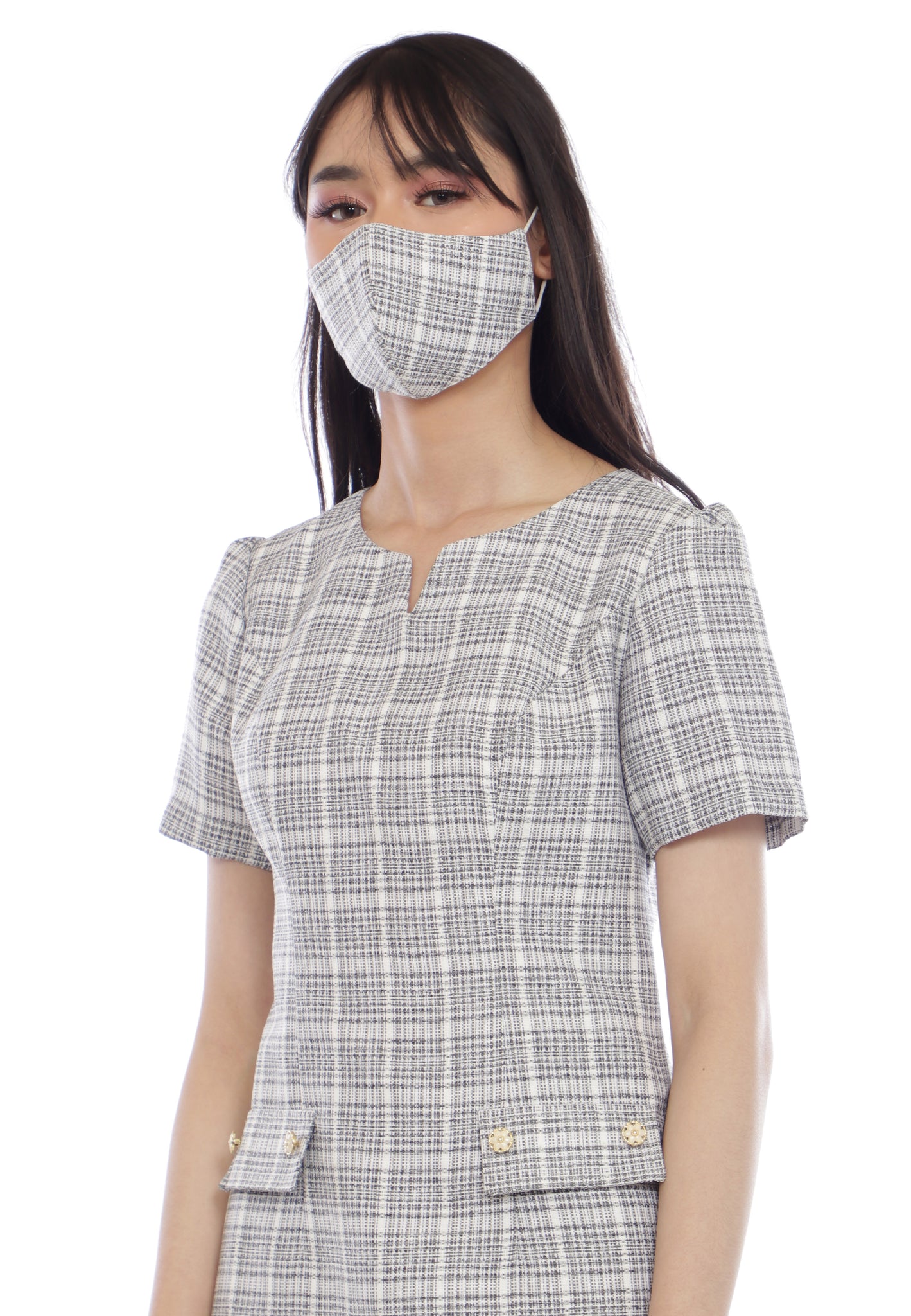 EPC Lumiere Dailywear - Gerbera Dress Grey (Free masker & box cantik)
