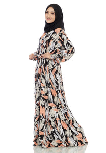 Gamis Homedress Penelope - Black (Free Masker)