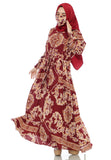Gamis Homedress Sophia - Maroon (Free Masker)