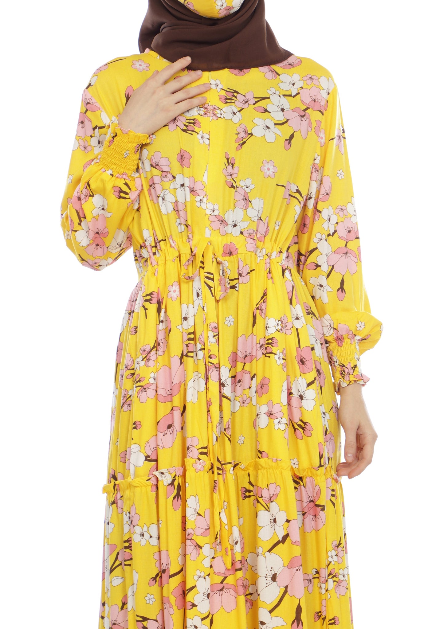 Gamis Homedress Cora - Lemon (Free Masker)