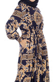 Gamis Homedress Sophia - Navy Blue (Free Masker)