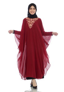 EPC Kaftan Roxane Maroon ( Free Masker )