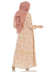 Gamis Homedress Sophia - Cream (Free Masker)