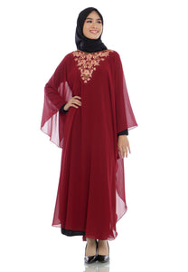 EPC Kaftan Roxane Maroon ( Free Masker )