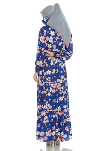 Gamis Homedress Cora - Persian Blue (Free Masker)