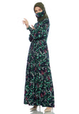 Gamis Homedress Eliana - Navy Blue (Free Masker)