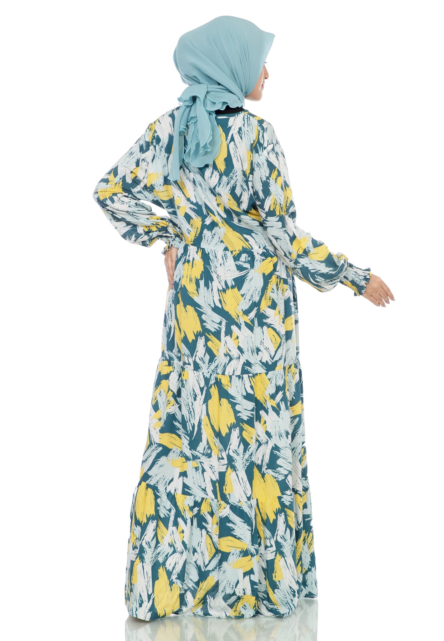 Gamis Homedress Penelope - Tosca Green (Free Masker)