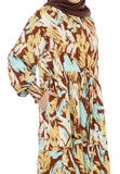 Gamis Homedress Penelope - Brown (Free Masker)