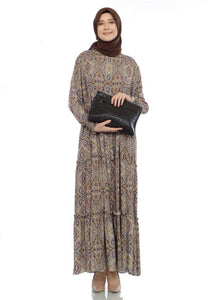 Gamis Homedress Anastasia - Beige (Free Masker)