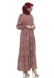 Gamis Homedress Anastasia - Red (Free Masker)