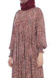 Gamis Homedress Anastasia - Red (Free Masker)