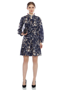 Lumiere Dailywear - Aster Dress Navy Blue (Free Masker) (Free Box Cantik)