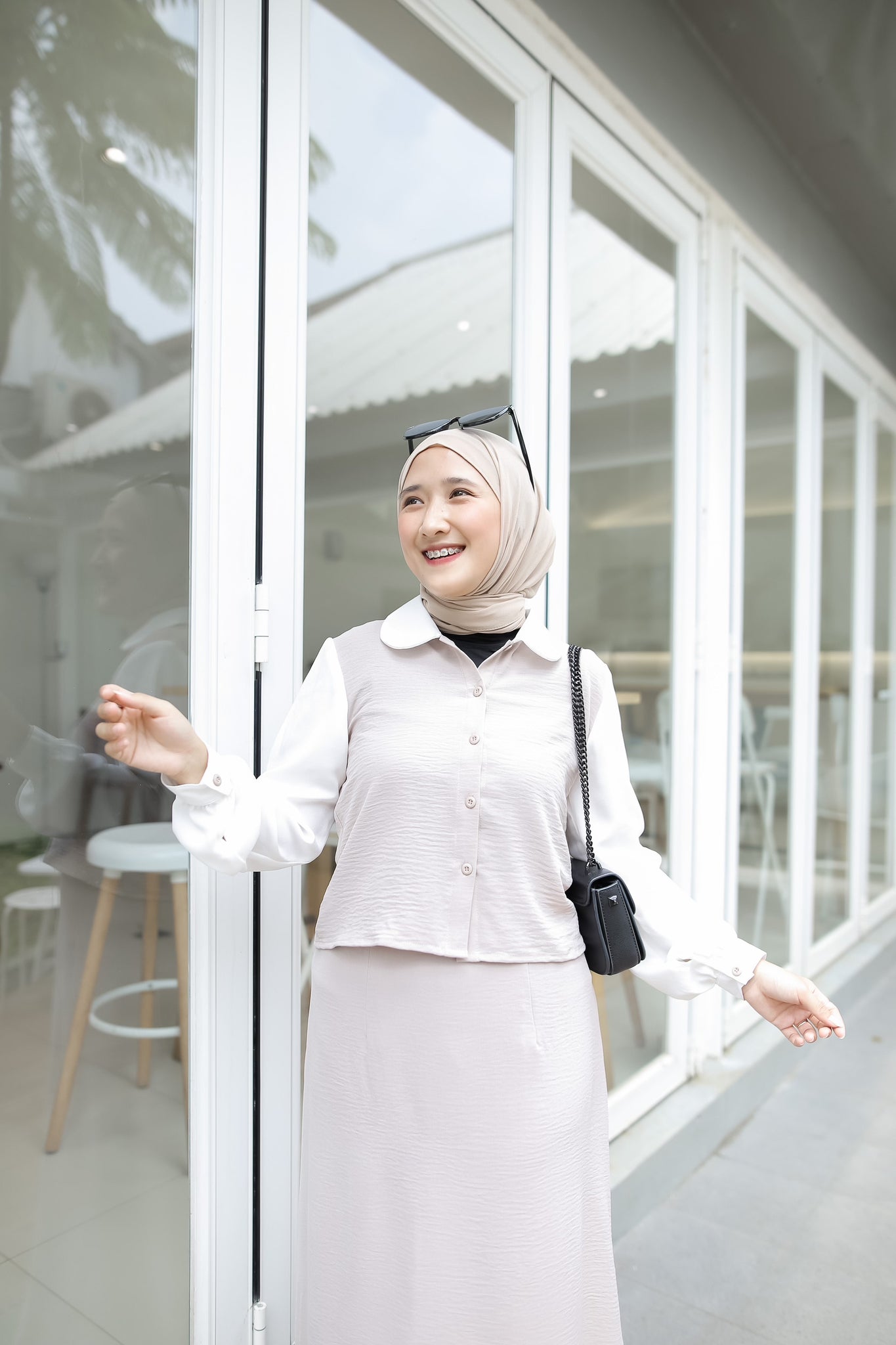 EPC Layla Set Skirt and Top - Cream ( Free Masker )