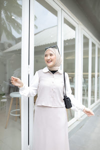 EPC Layla Set Skirt and Top - Cream ( Free Masker )