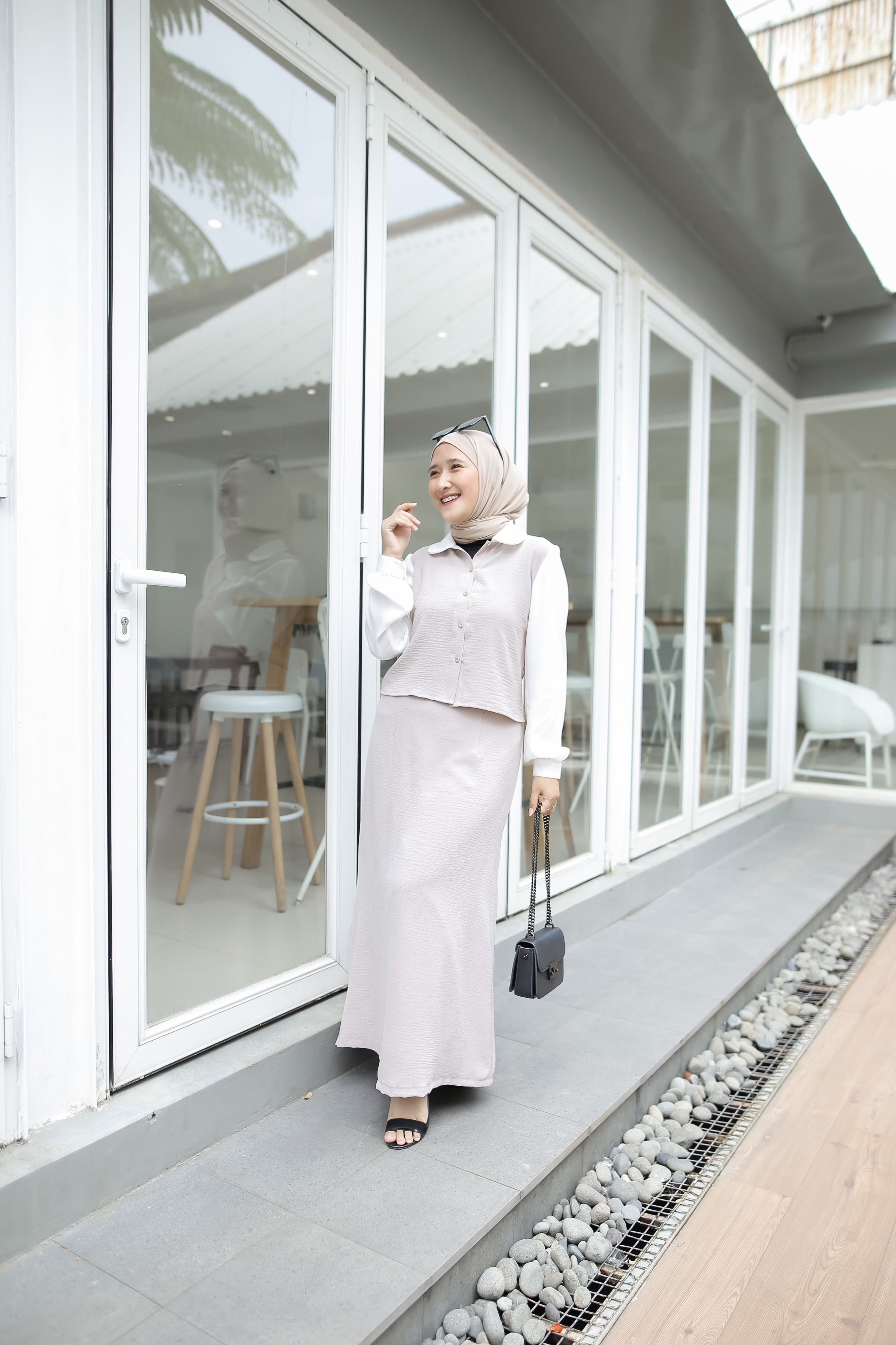EPC Layla Set Skirt and Top - Cream ( Free Masker )