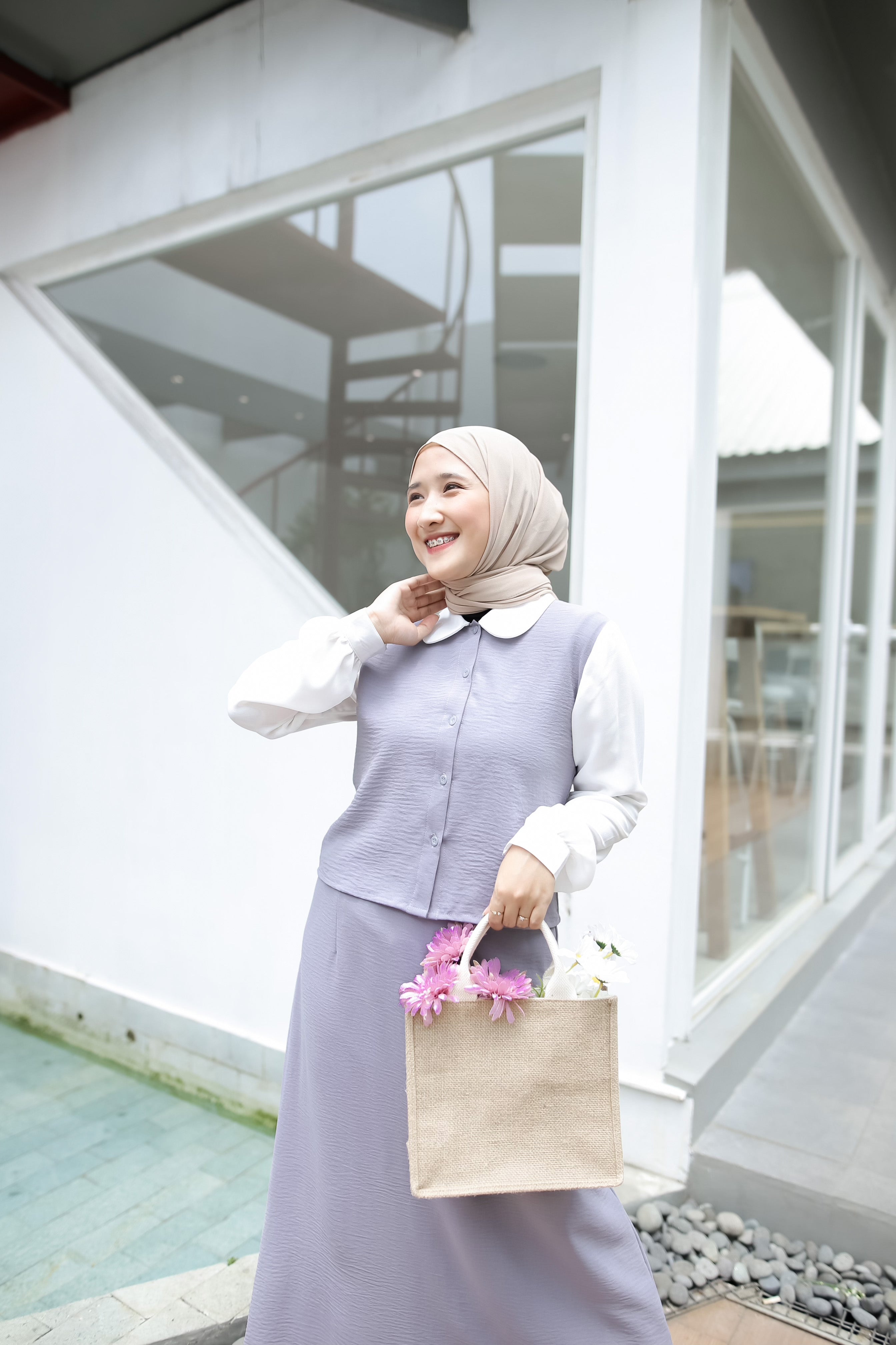 EPC Layla Set Skirt and Top - Grey ( Free Masker )