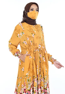 EPC Gamis Homedress Maya - Yellow ( FREE Masker )